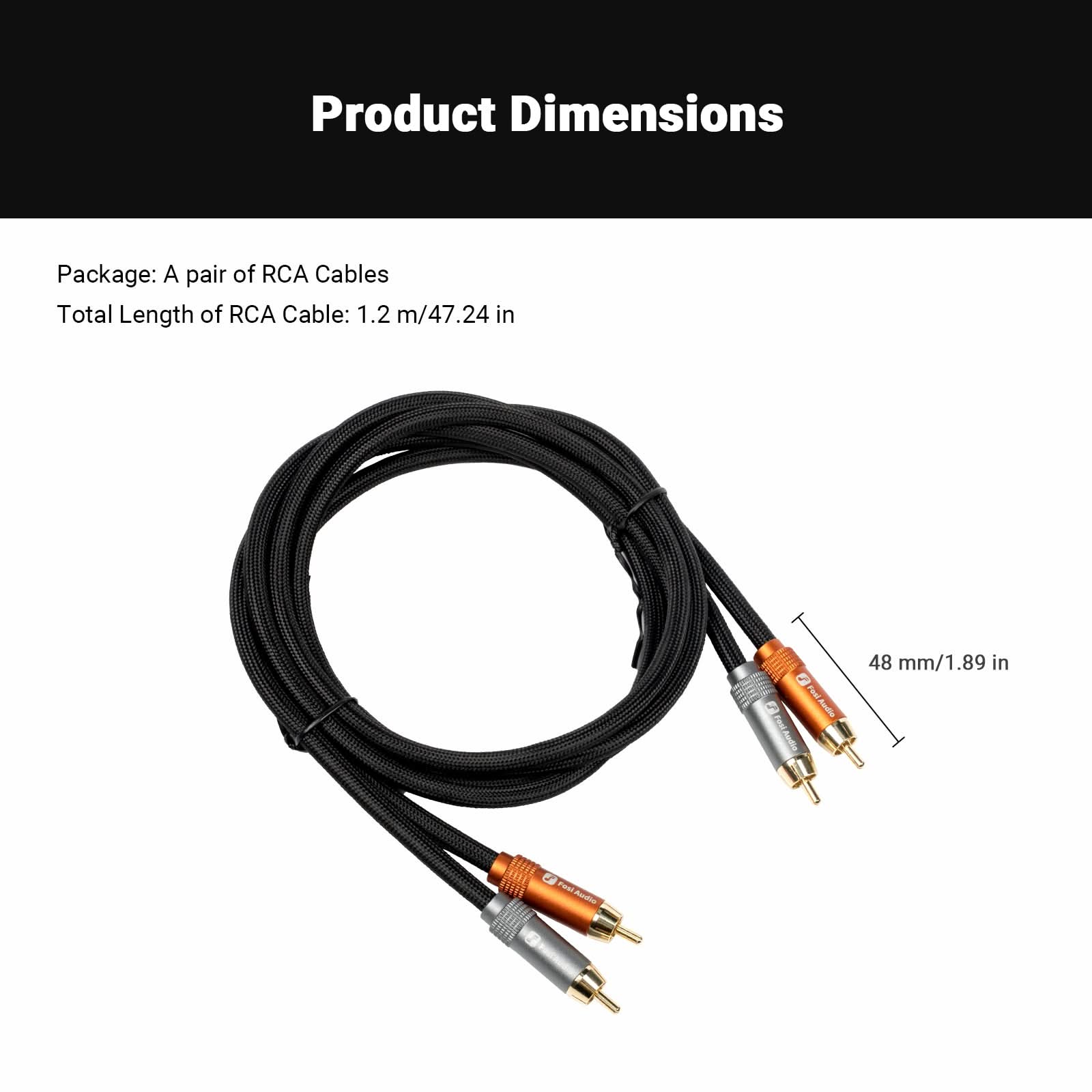 Fosi Audio RCA Cables for Home Audio Systems - Image 10