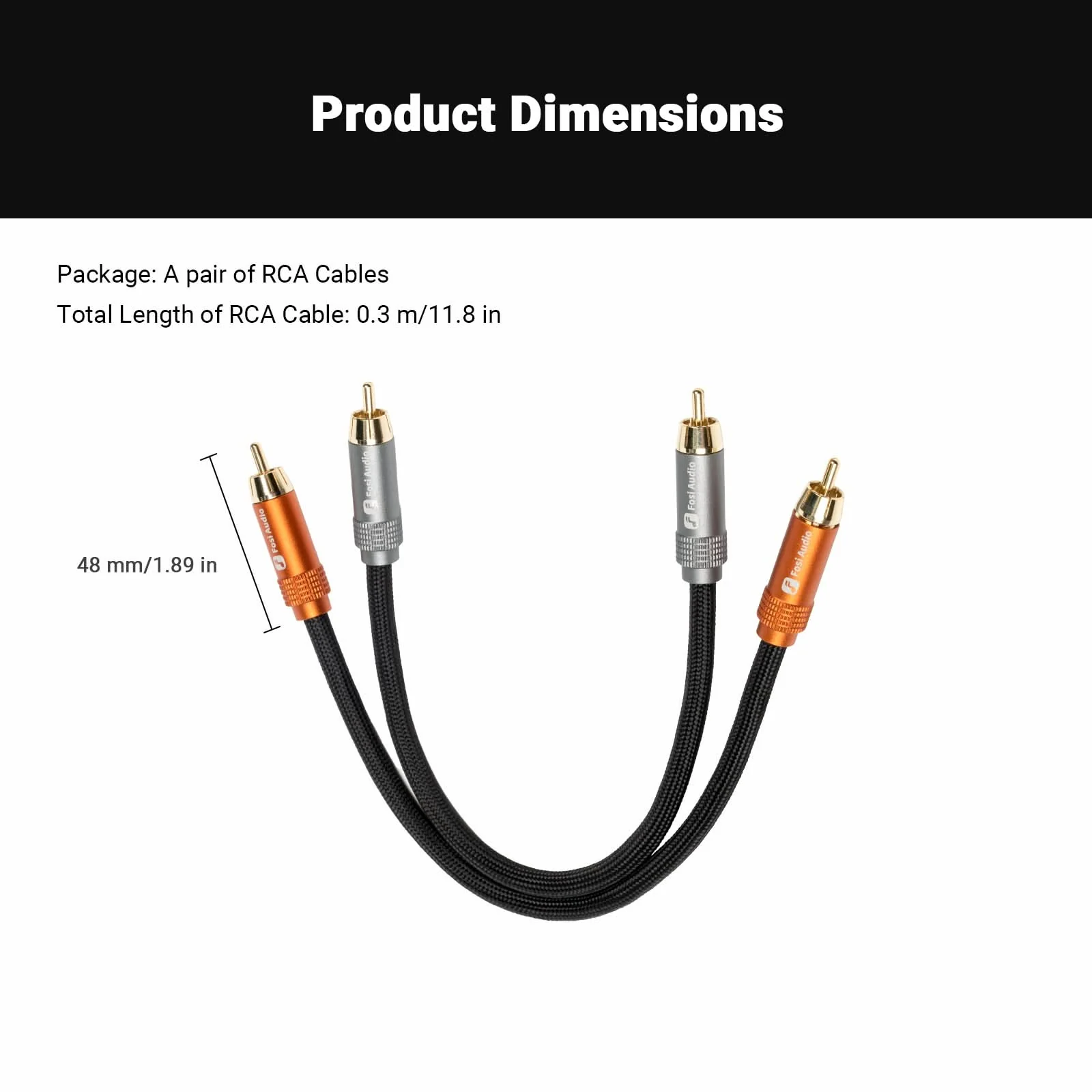 Fosi Audio RCA Cables for Home Audio Systems - Image 9