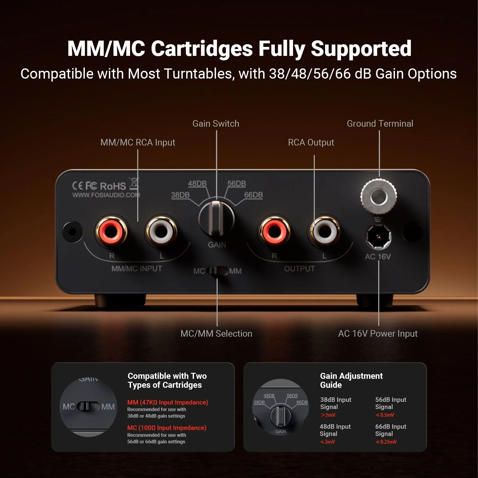 Fosi Audio Box X5 Phono Preamplifier - Image 5