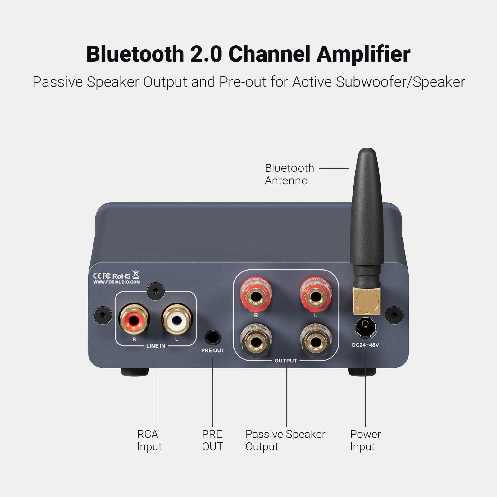 Fosi Audio BT20A Pro Bluetooth Stereo Power Amp - Image 3