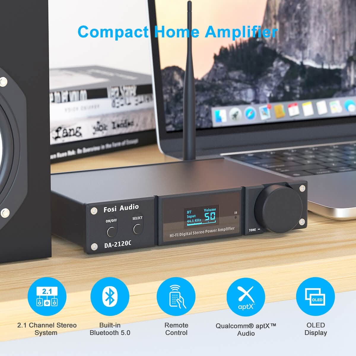 Fosi Audio DA2120C 2.1 Ch Integrated Amplifier - Image 2