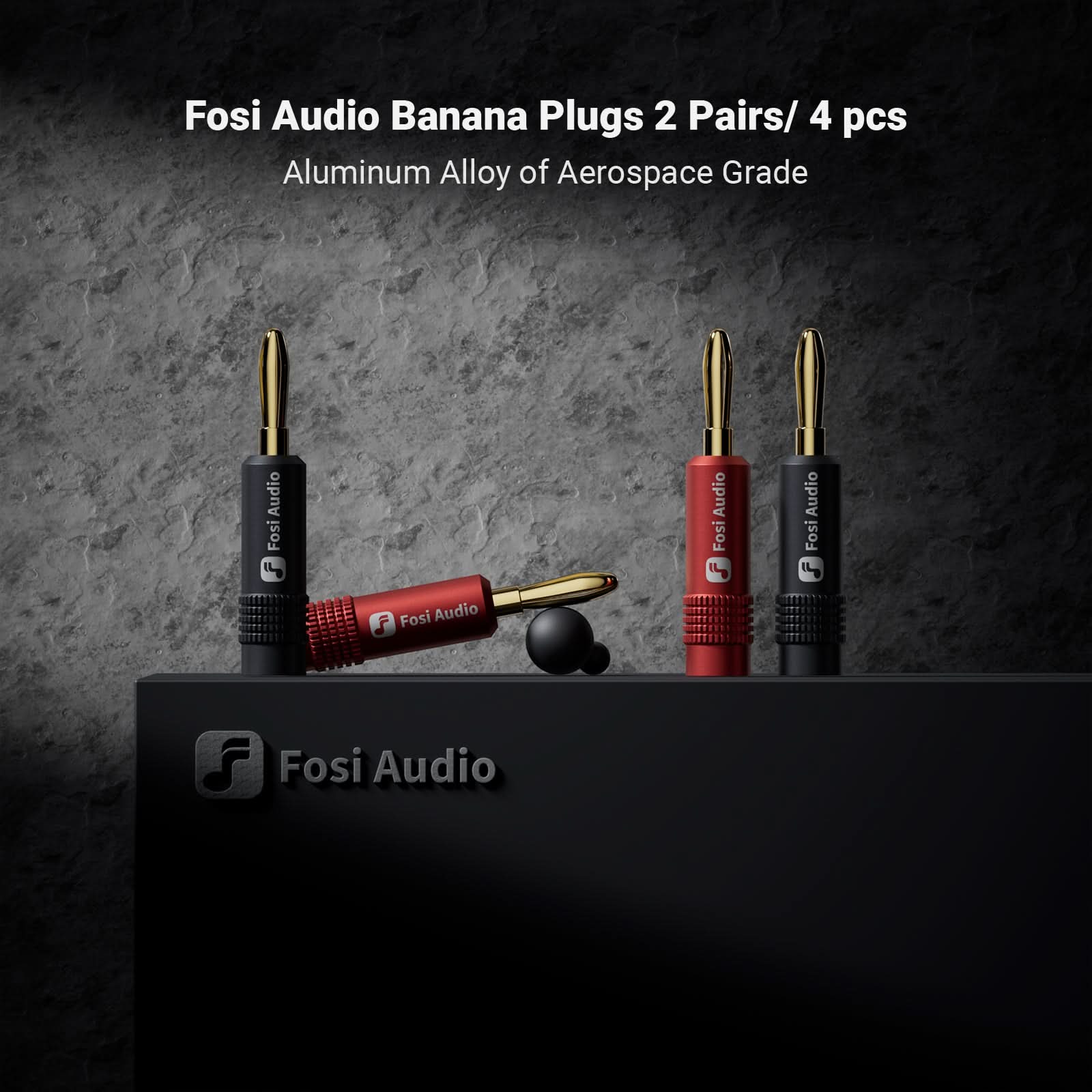 Fosi Audio Speaker Banana Plugs 2 Pairs / 4 pcs - Image 2