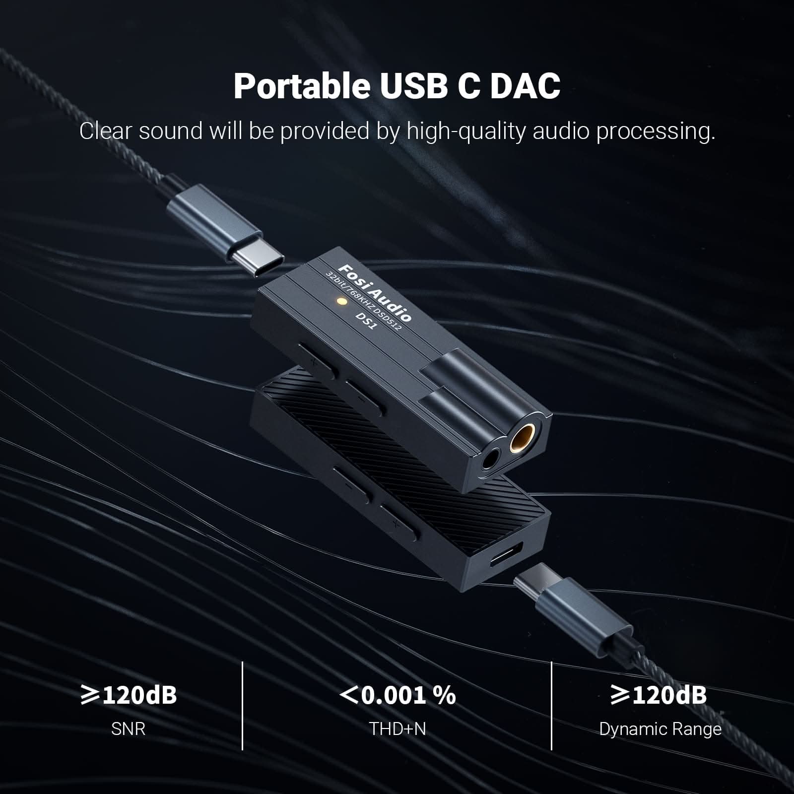 Fosi Audio DS1 Dongle DAC Headphone Amplifier - Image 3