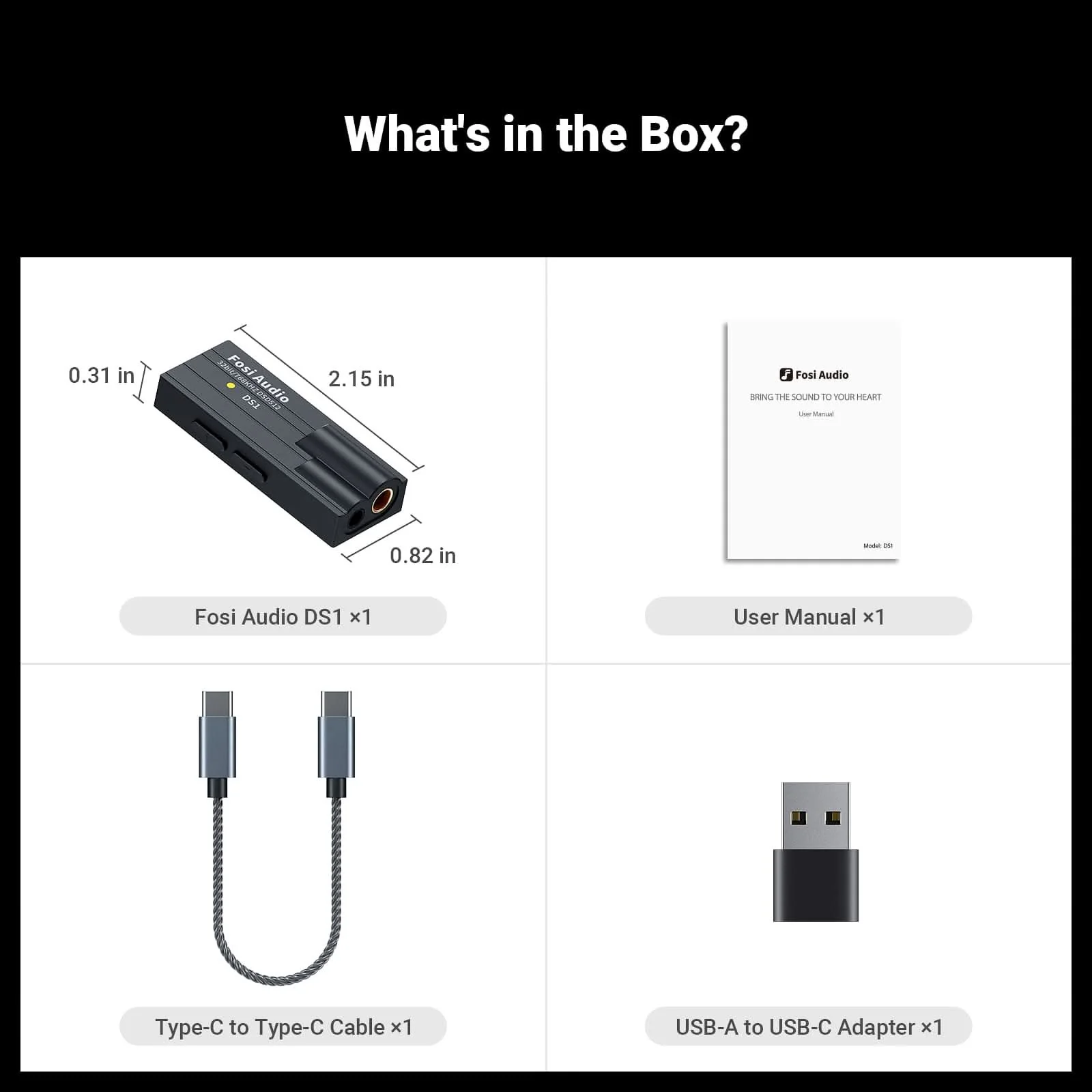 Fosi Audio DS1 Dongle DAC Headphone Amplifier - Image 7