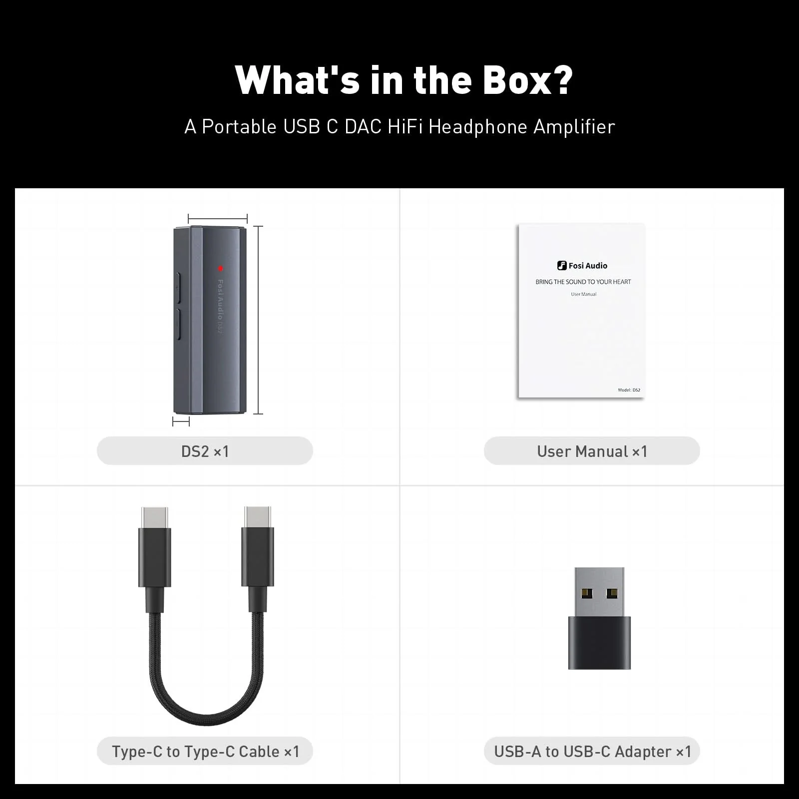 Fosi Audio DS2 Dongle DAC Headphone Amplifier - Image 6