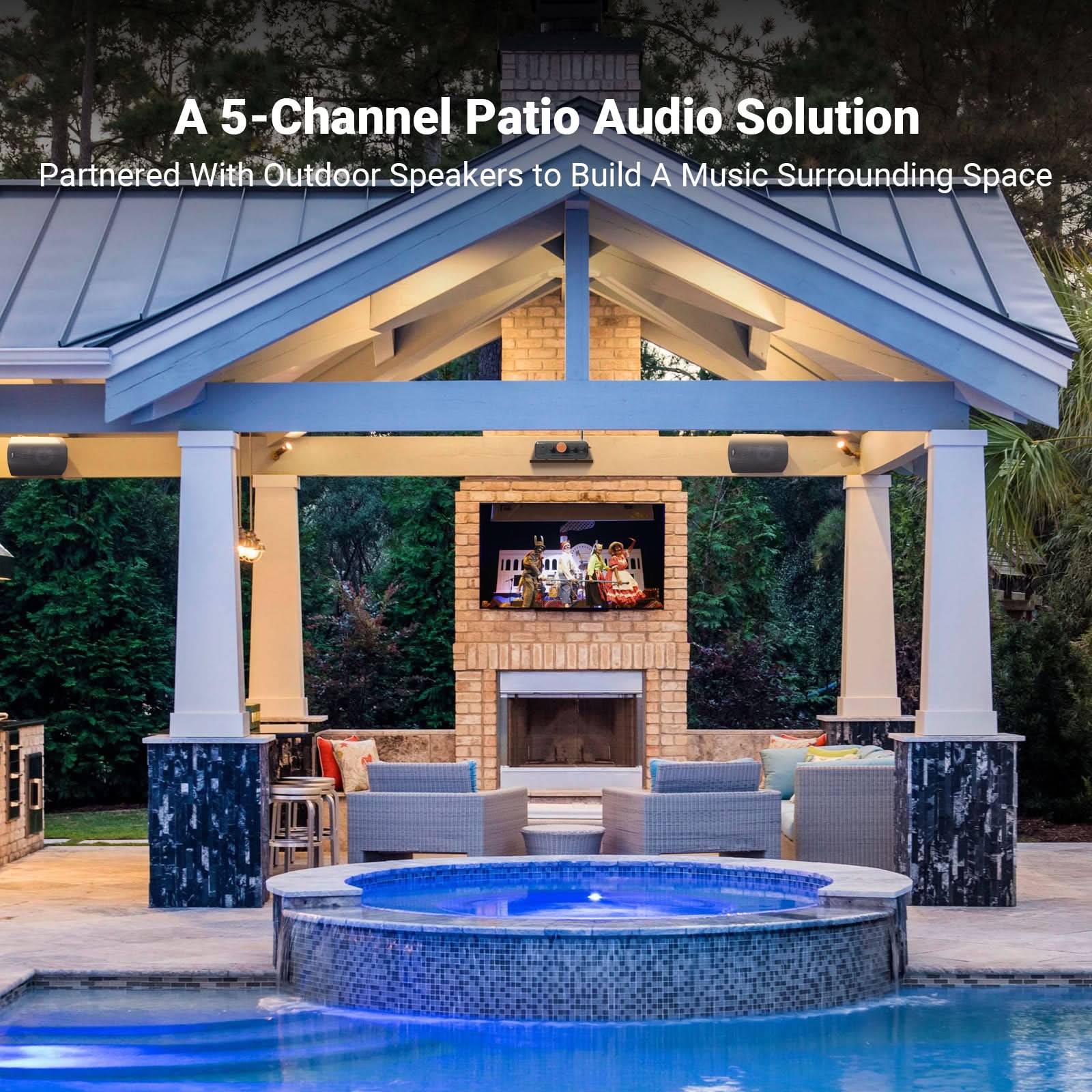 Fosi Audio HT4S 4.1/5 Channel Bluetooth Amplifier - Image 3