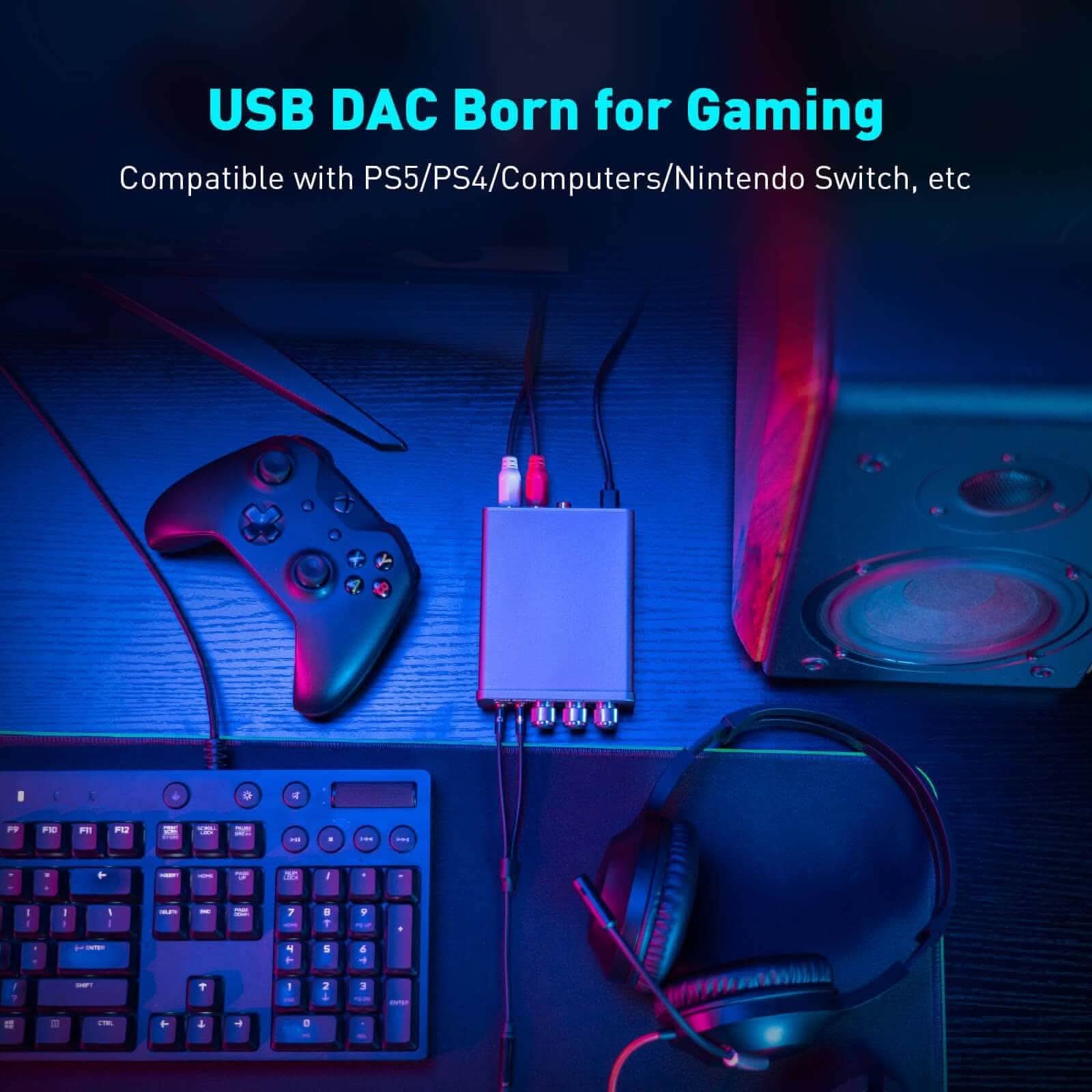 Fosi Audio K5 Pro Gaming DAC Headphone Amplifier - Image 6