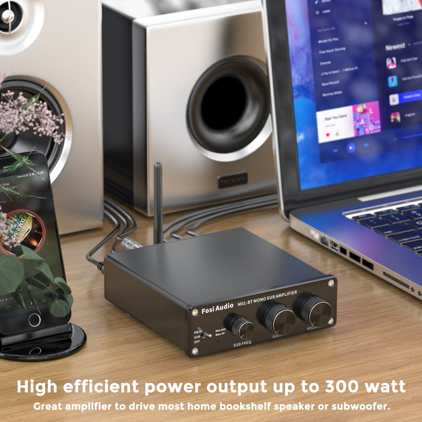 Fosi Audio M01-BT Bluetooth Subwoofer Mono Amp - Image 4