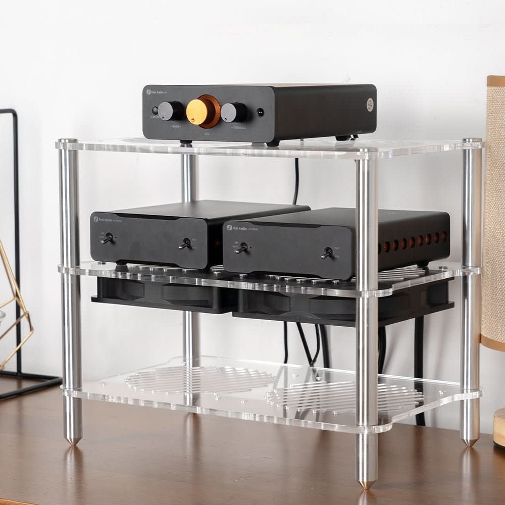 Fosi Audio 3-Layer Acrylic Rack for Audio Components - Image 8