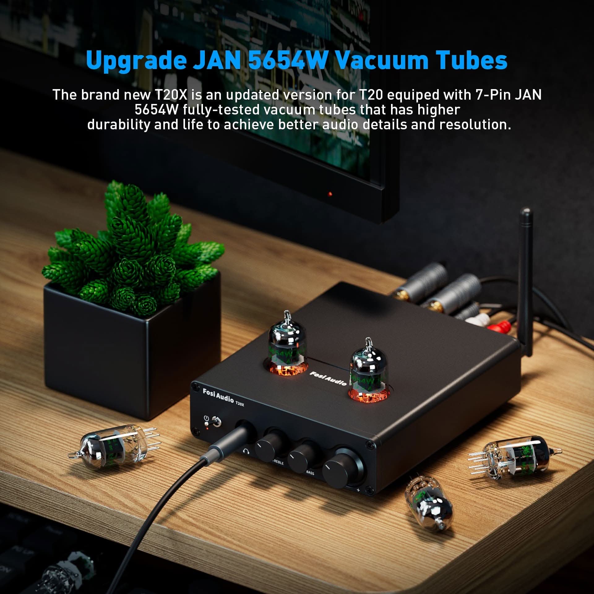 Fosi Audio T20X Bluetooth Tube Amplifier Headphone - Image 5