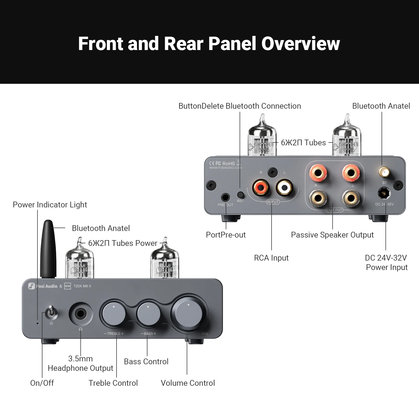 Fosi Audio T20X MKII Vacuum Tube Amplifier - Image 2