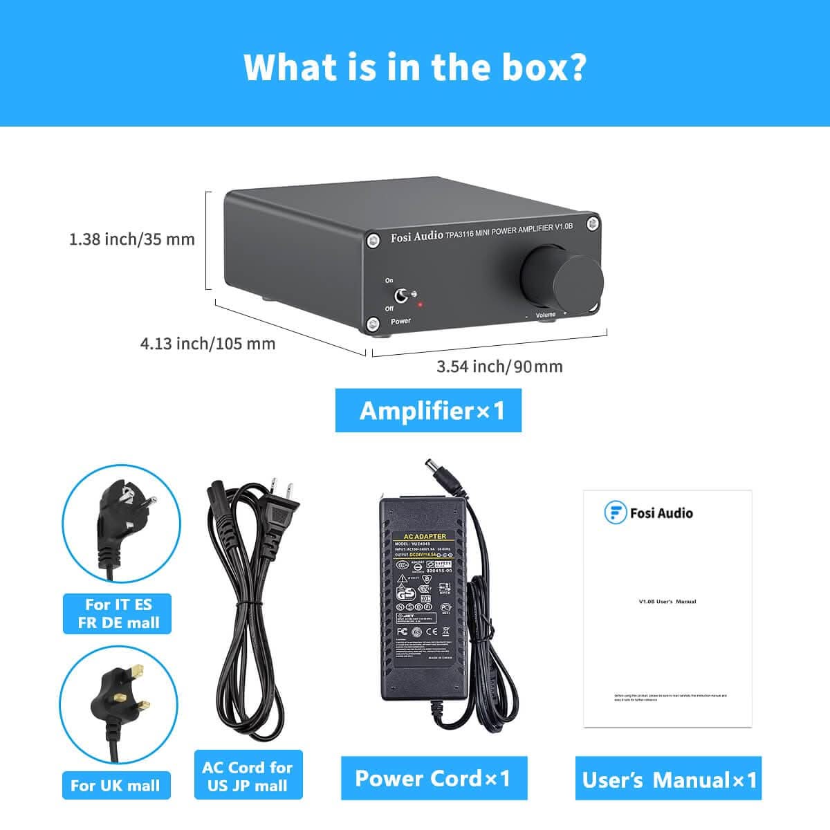 Fosi Audio V1.0 Mini Stereo Audio Amplifier - Image 7