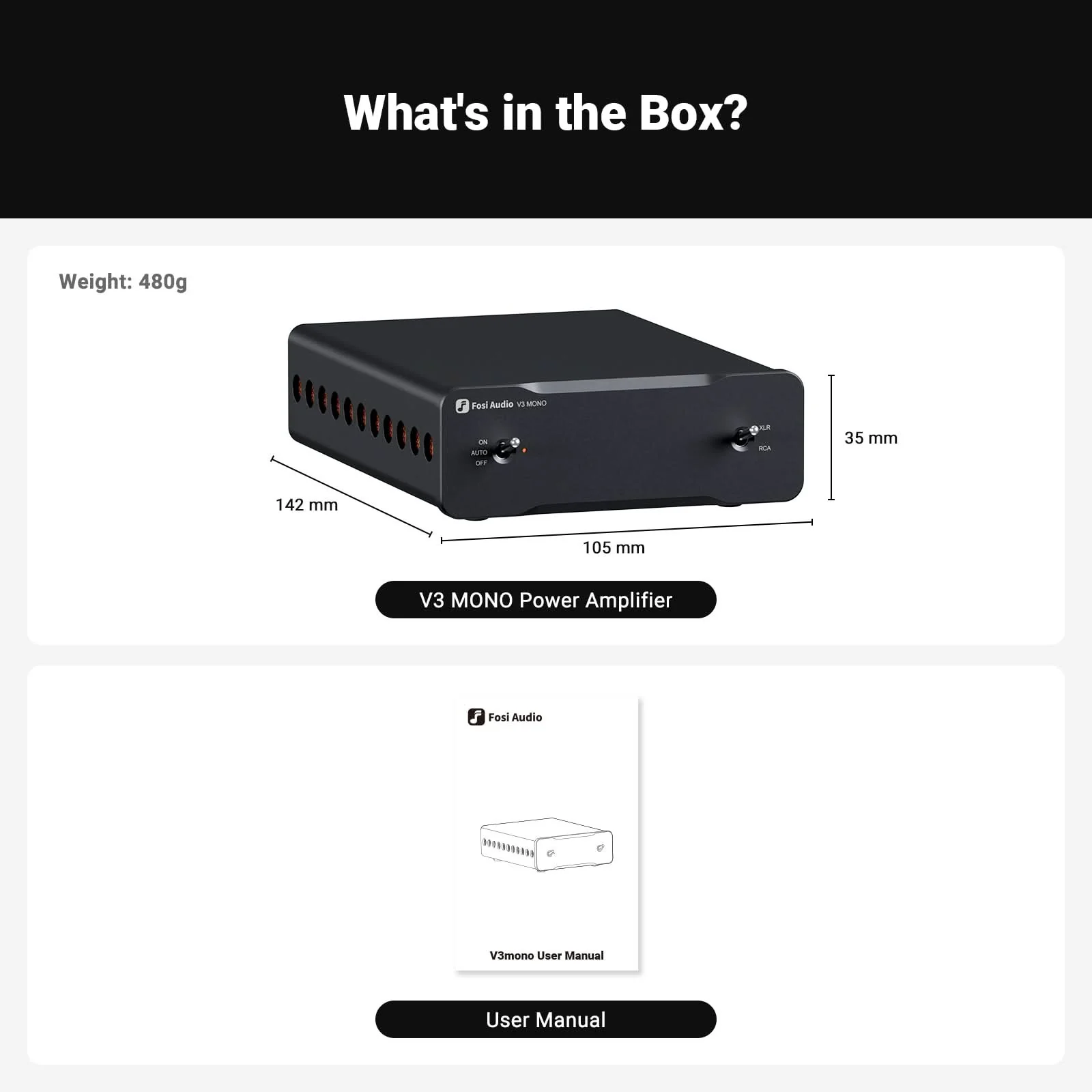 Fosi Audio V3 Mono Monoblock Power Amplifier - Image 10