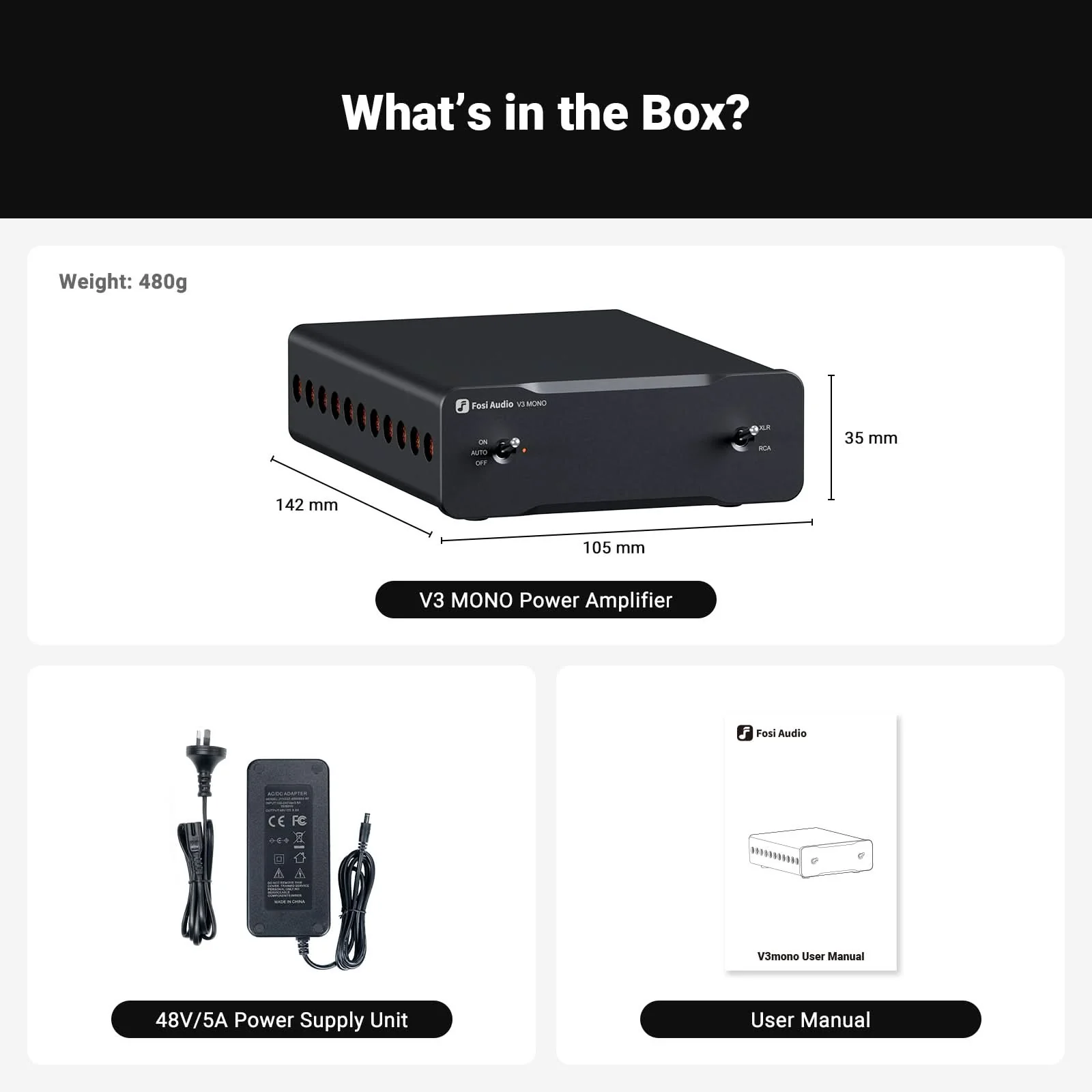 Fosi Audio V3 Mono Monoblock Power Amplifier - Image 11