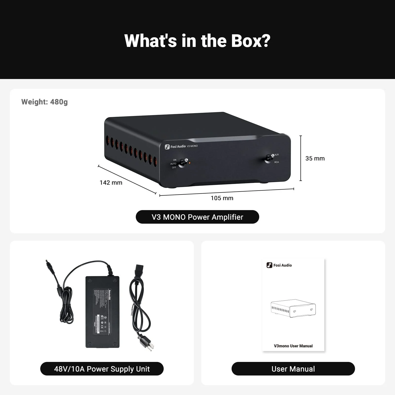 Fosi Audio V3 Mono Monoblock Power Amplifier - Image 12