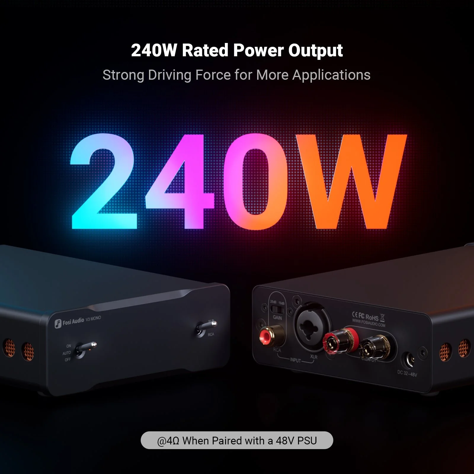 Fosi Audio V3 Mono Monoblock Power Amplifier - Image 3