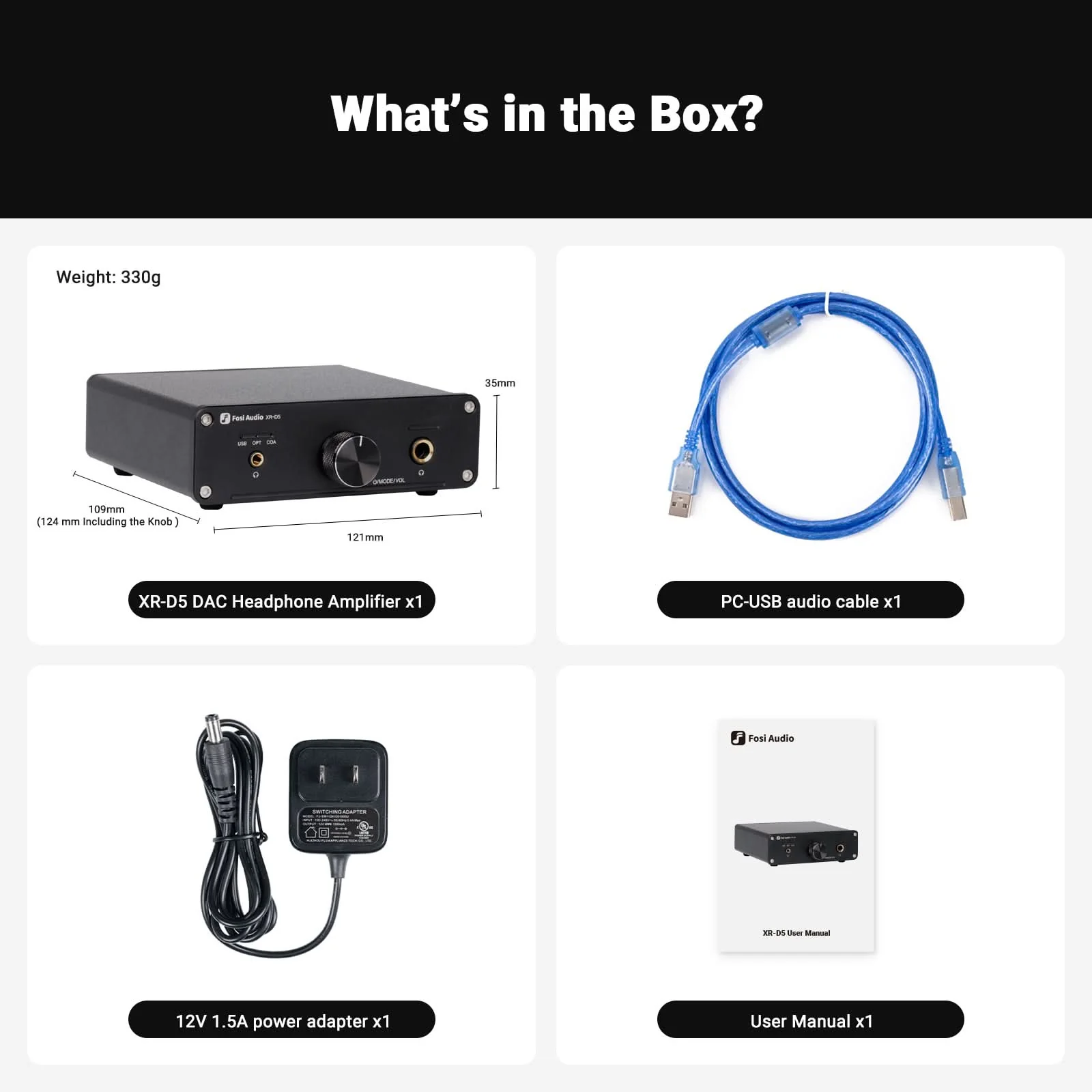 Fosi Audio XR-D5 DAC Headphone Amplifier - Image 6