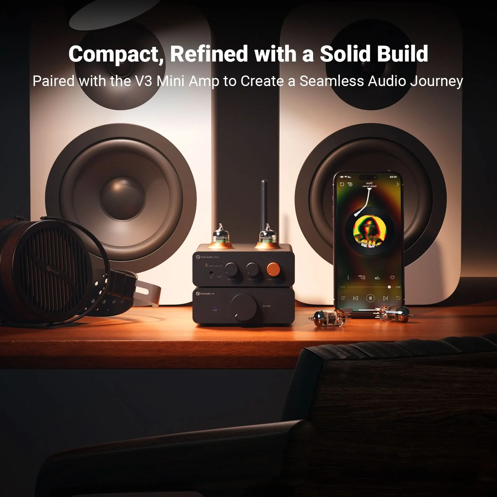 Fosi Audio GR40 Tube DAC Headphone Amp Preamp - Image 5