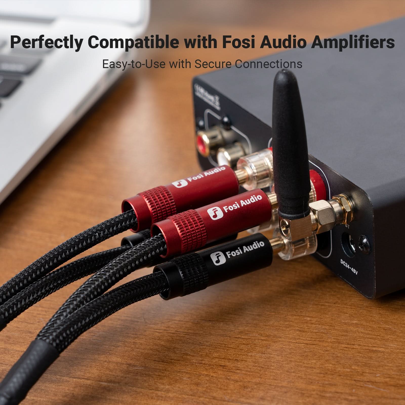 Fosi Audio Oxygen-Free Copper Speaker Cables(2 Pairs) - Image 4