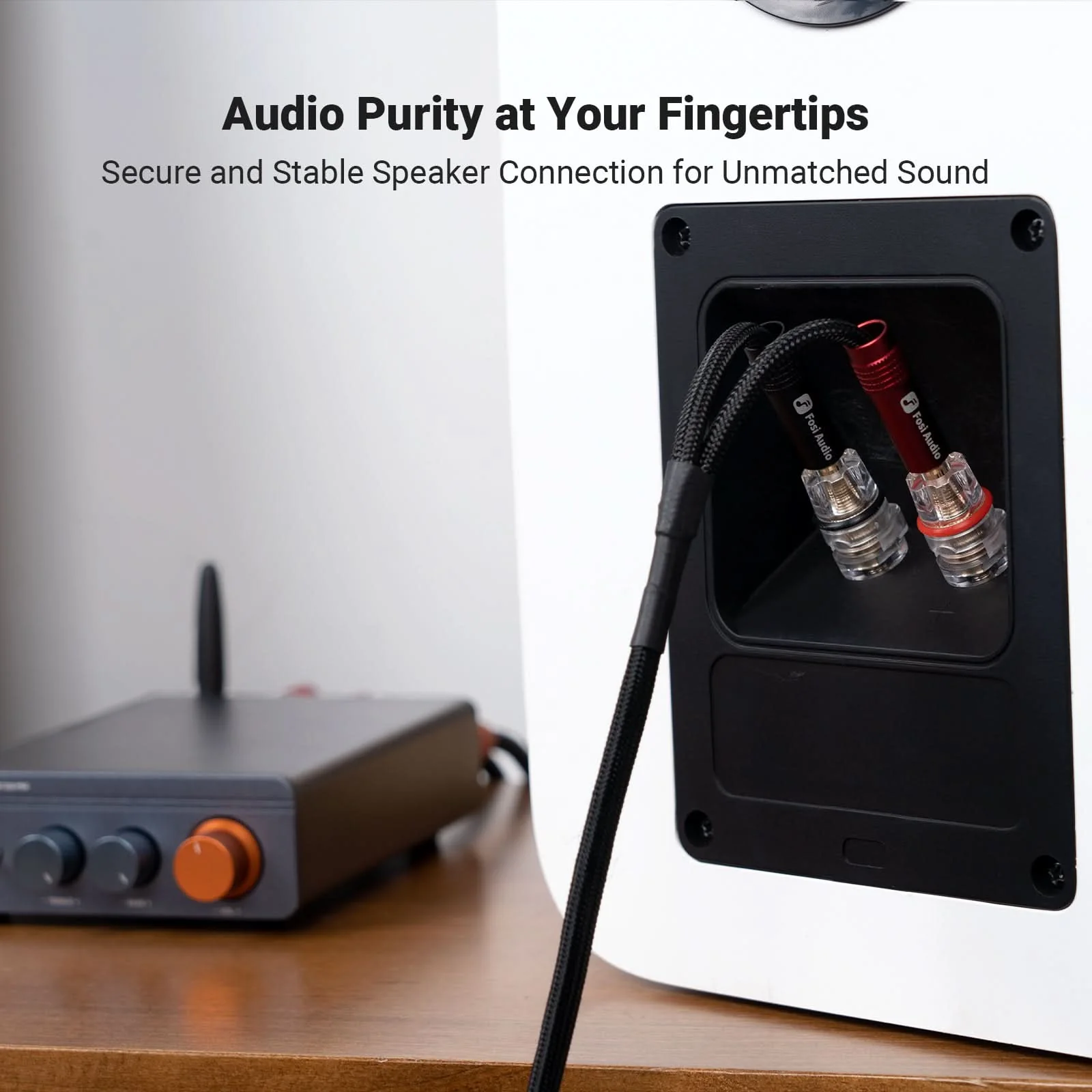 Fosi Audio Oxygen-Free Copper Speaker Cables(2 Pairs) - Image 5
