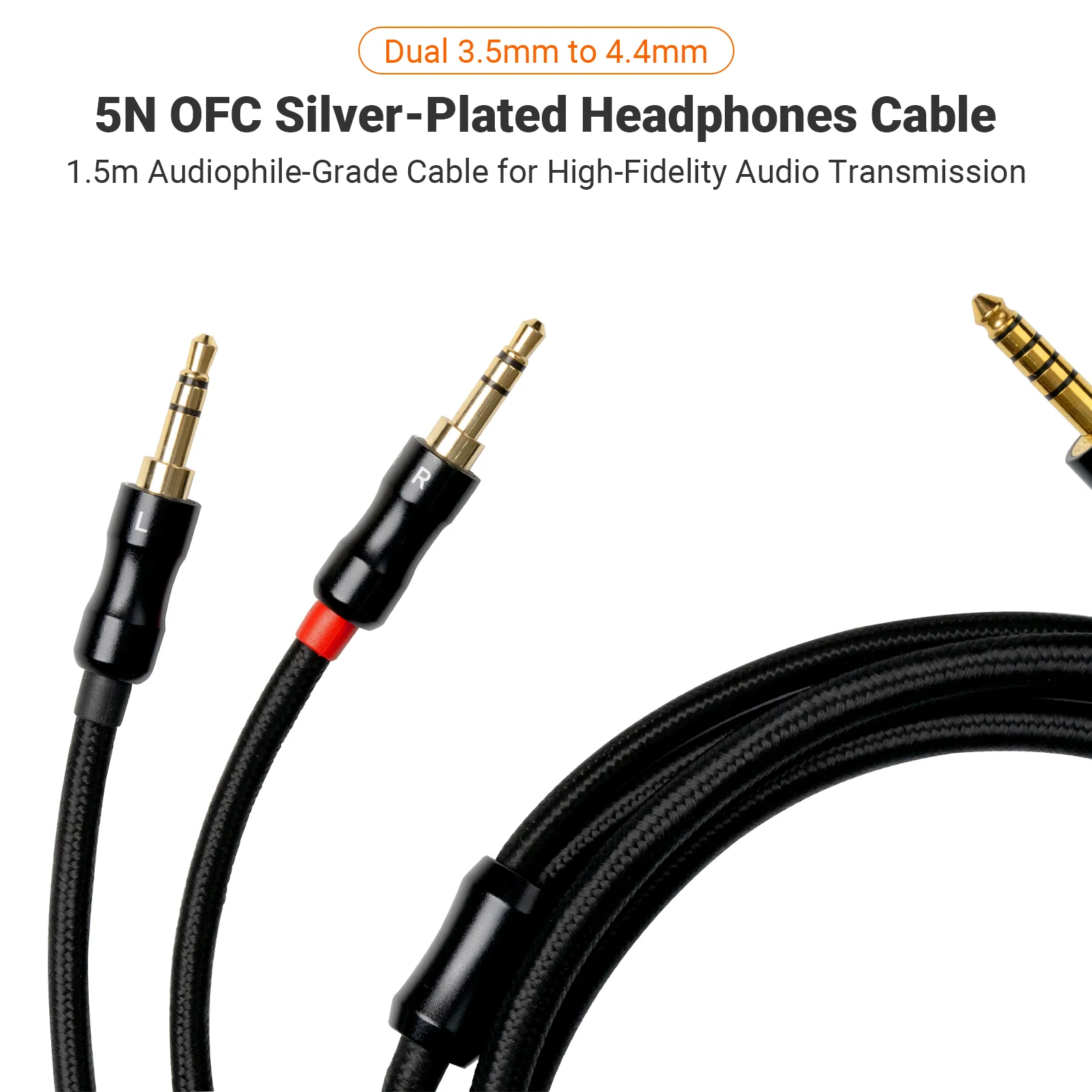 4.4mm Standard Cable for i5 Planar Magnetic Headphones - Image 3