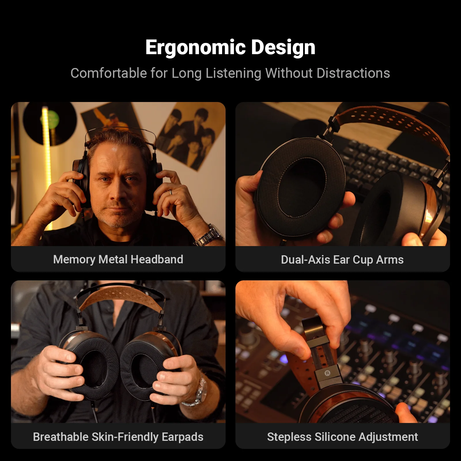 Fosi Audio i5 Open-Back Planar Magnetic Headphones - Image 4