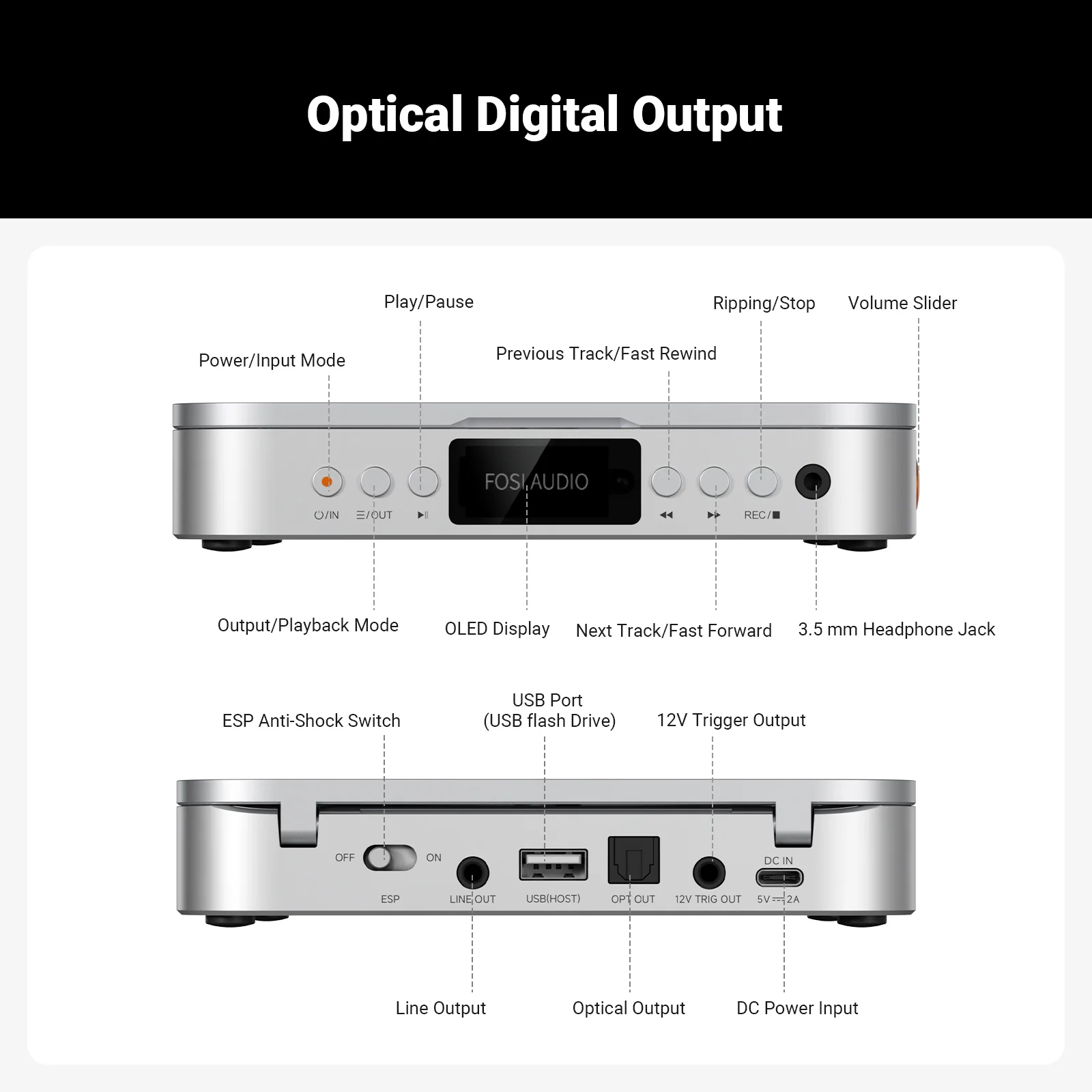 Fosi Audio Merak CD Player - Image 7