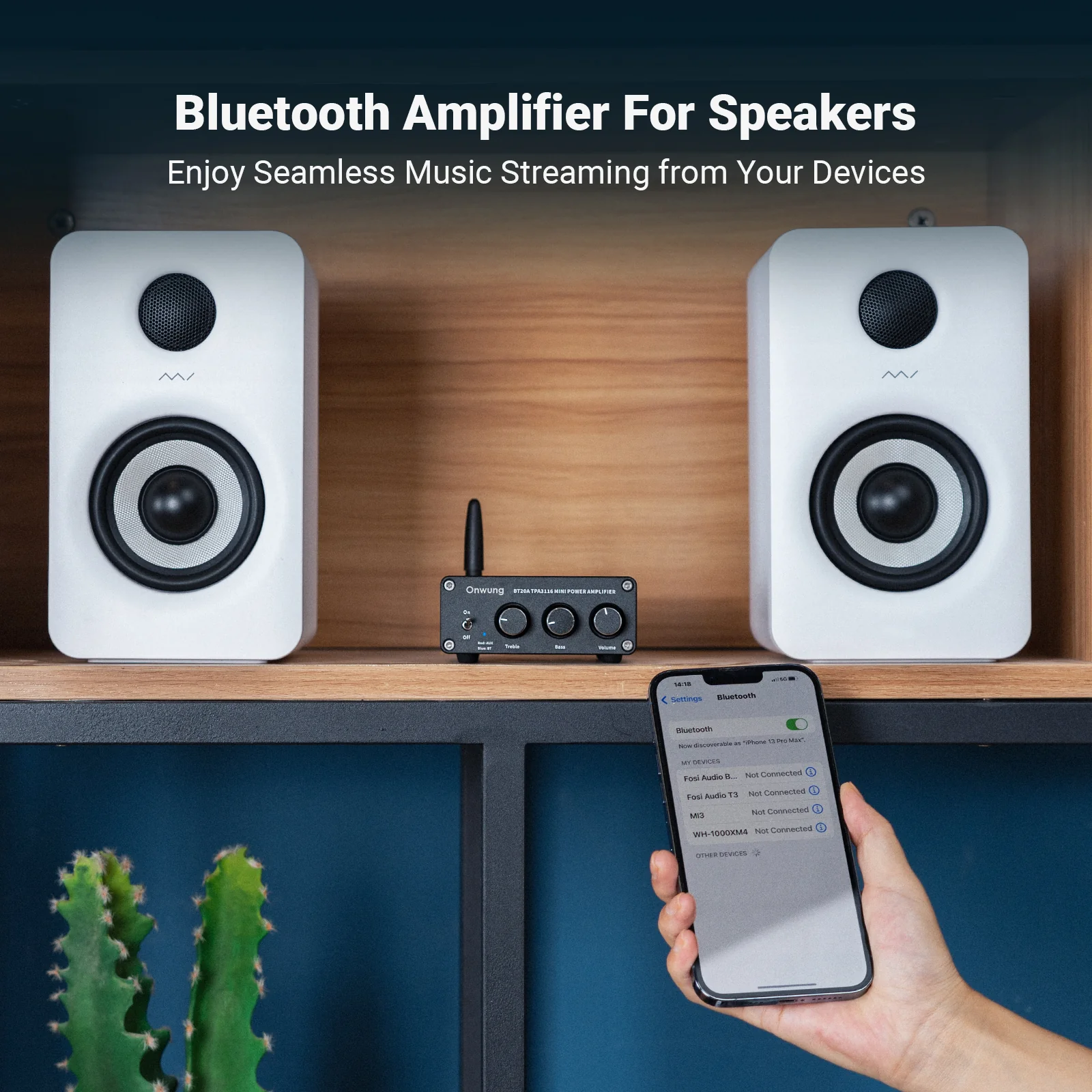 Onwung BT20A Bluetooth Stereo Amplifier - Image 2