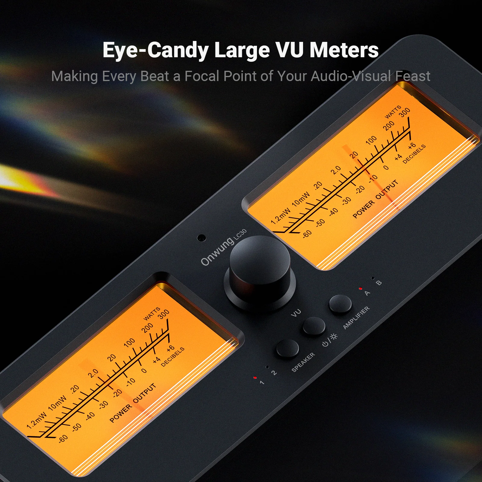 Onwung LC30 VU Meter Amplifier Speaker Selector - Image 3