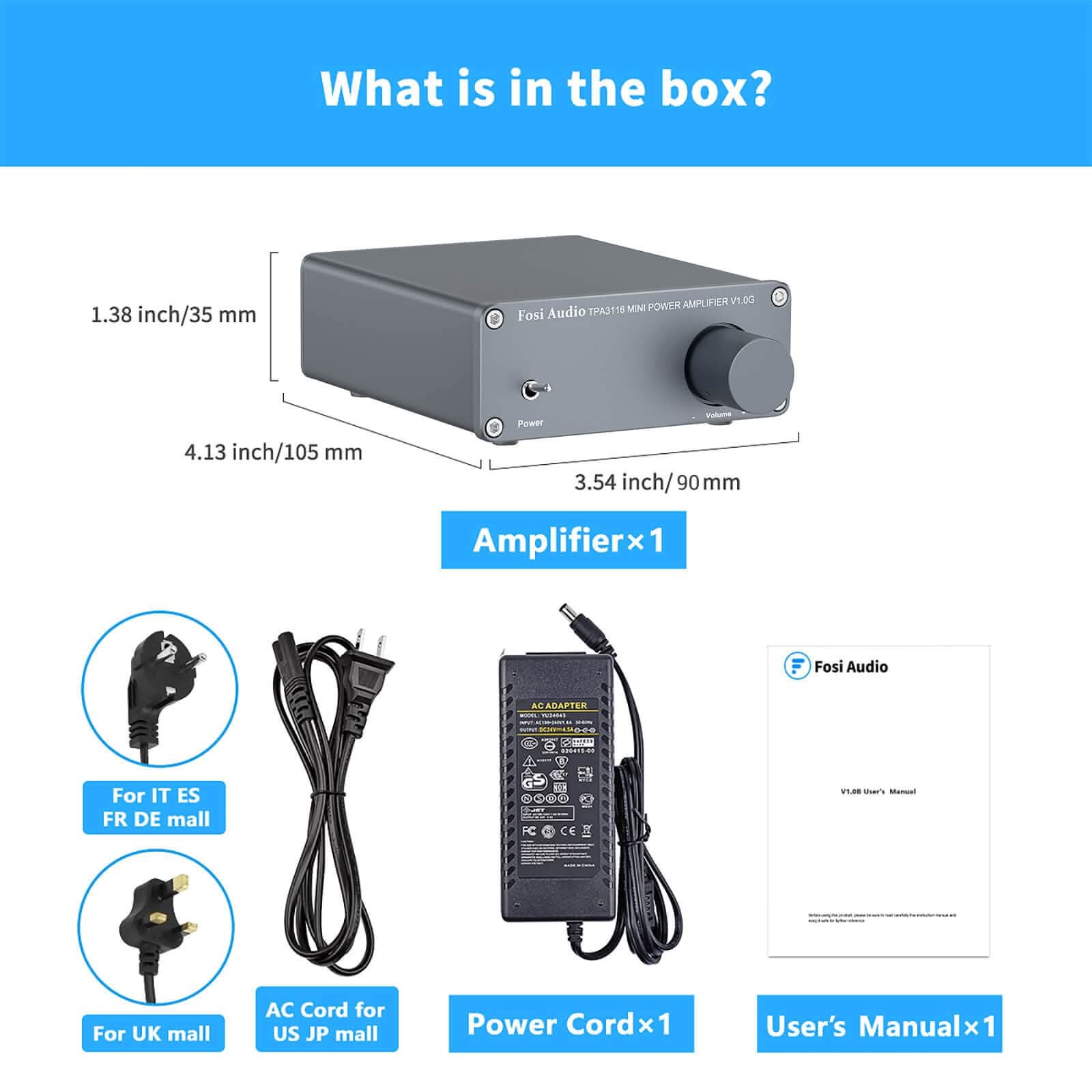 Fosi Audio V1.0G Mini Stereo Audio Amplifier - Image 7