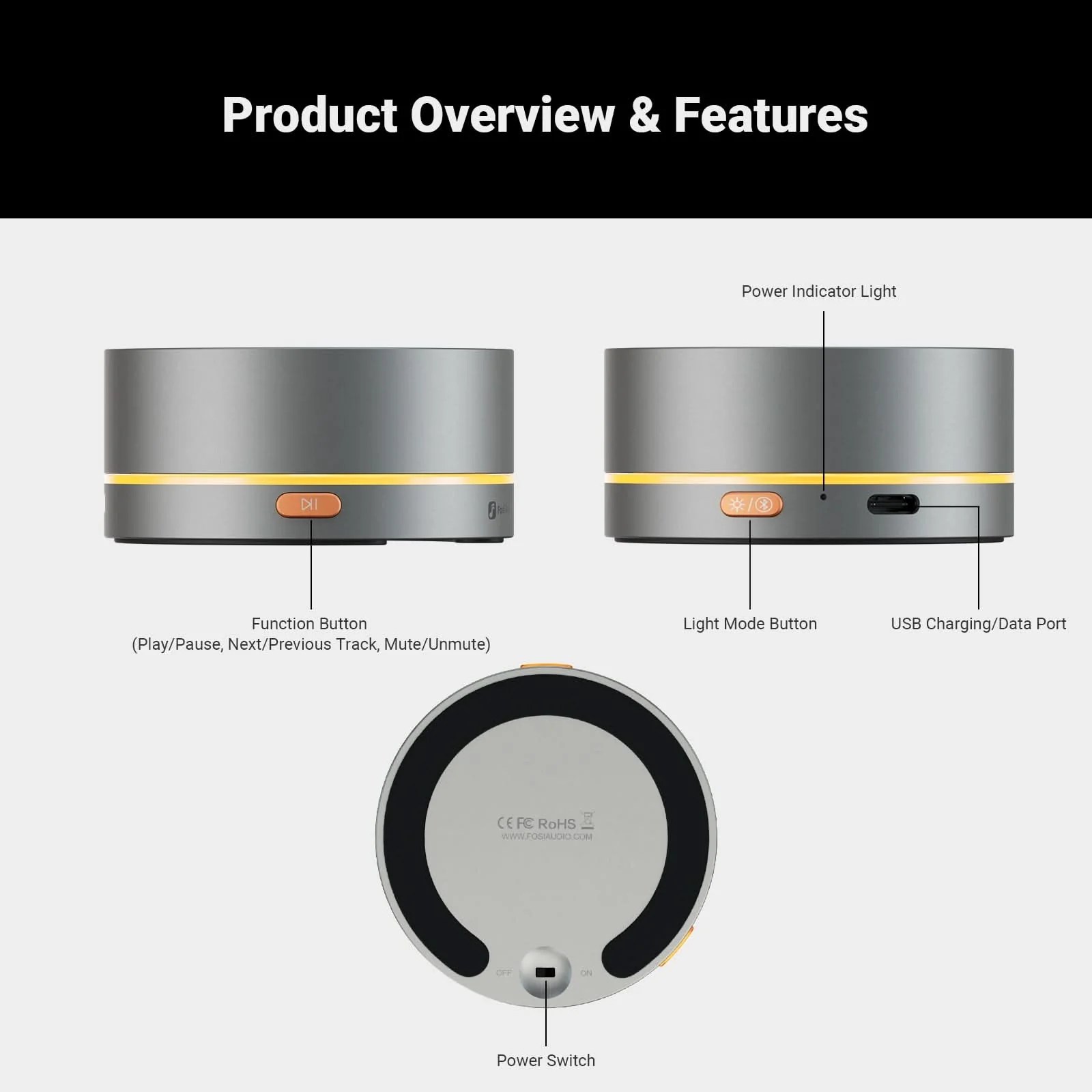 Fosi Audio VOL20 Bluetooth Volume Control Knob - Image 8